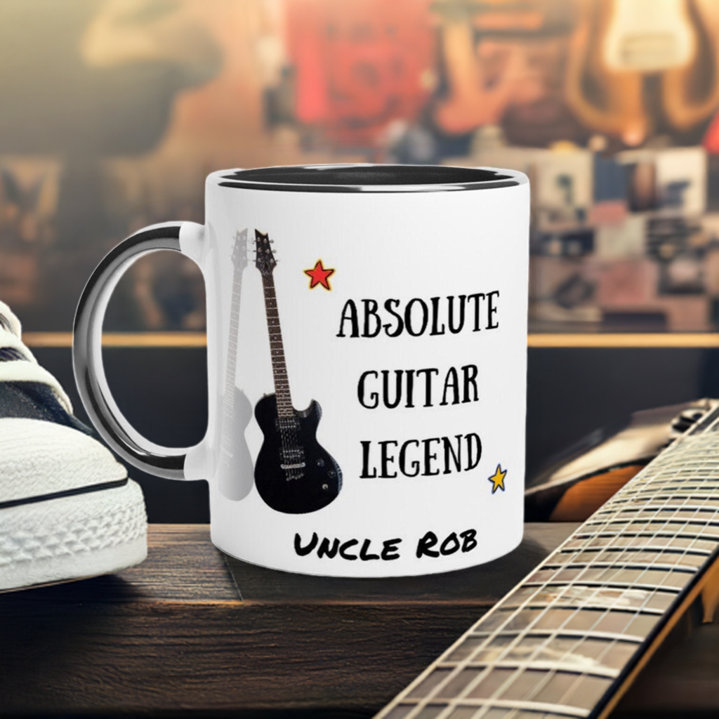 ABSOLUTE GUITAR LEGEND Mug - 11oz Ceramic Mug, Present for music enthusiast, birthday gift, personalized