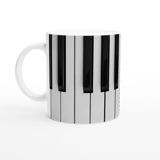 PIANO APPRECIATION MUG - 11oz Ceramic Mug Present for music enthusiast, birthday gift, band practice