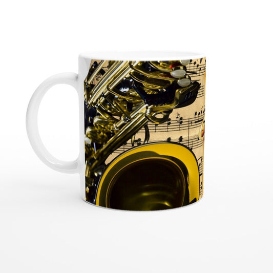 SAXOPHONE APPRECIATION MUG - 11oz Ceramic Mug Present for music enthusiast, birthday gift, band practice