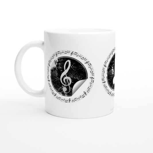 MUSIC ENTHUSIAST MUG - 11oz Ceramic Mug, Present for music enthusiast, birthday gift, band practice