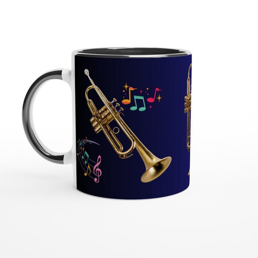 TRUMPET SOLO MUG - 11oz Ceramic Mug, Present for music enthusiast, birthday gift, band practice