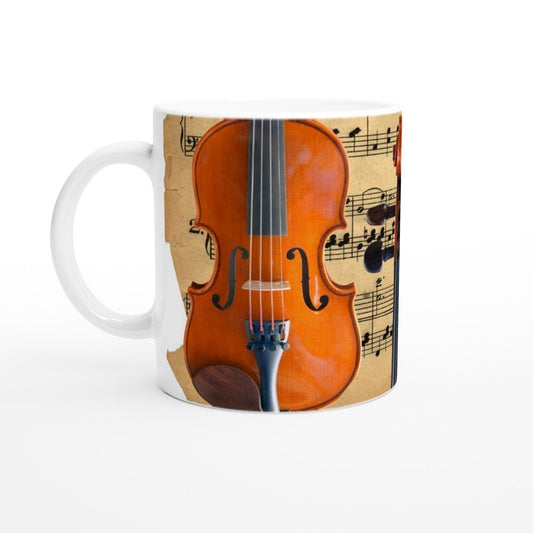 VIOLIN APPRECIATION MUG - 11oz Ceramic Mug Present for music enthusiast, birthday gift, band practice