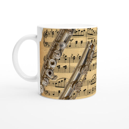 FLUTE APPRECIATION MUG - 11oz Ceramic Mug Present for music enthusiast, birthday gift, band practice