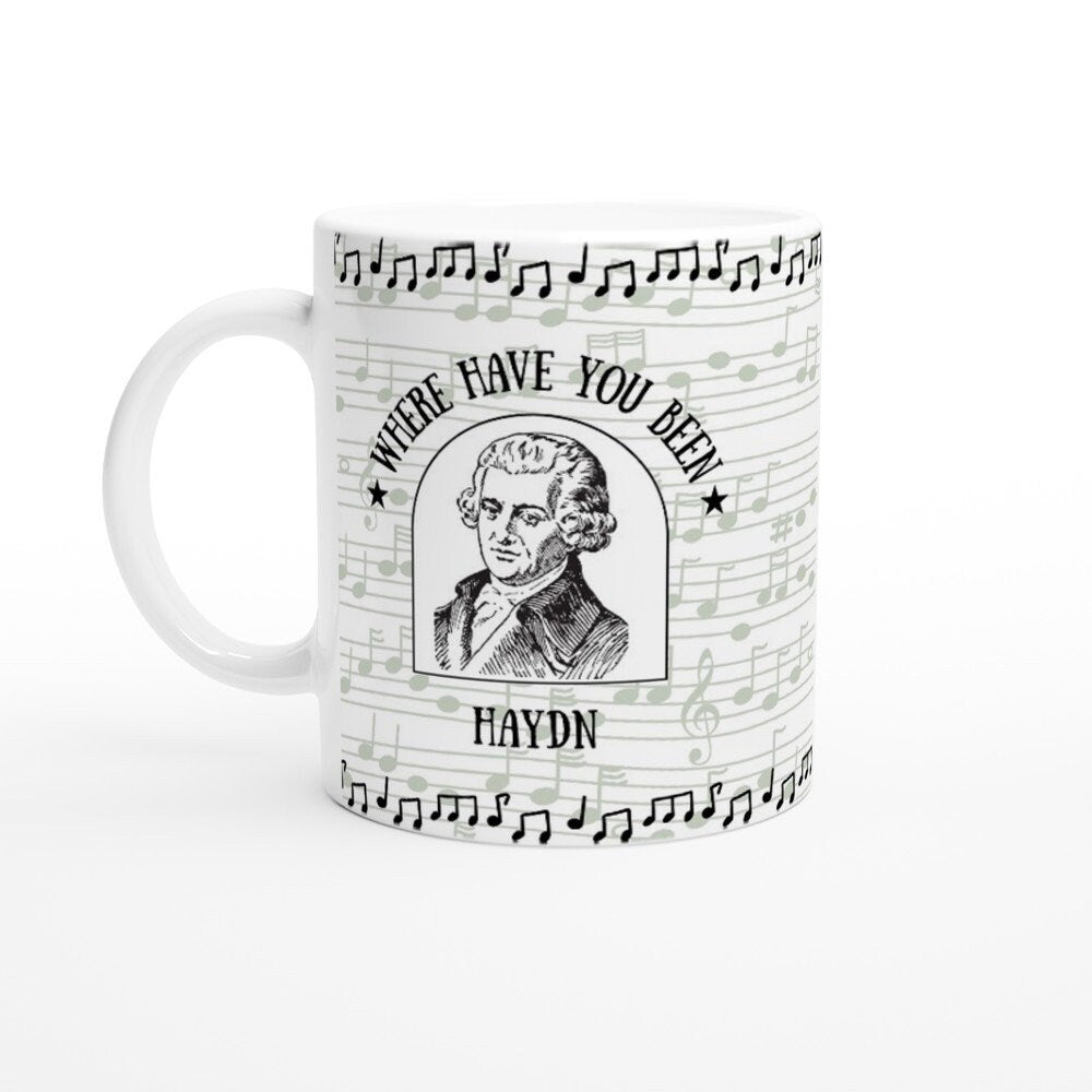 HAYDN MUSIC MUG - 11oz Ceramic Mug, Present for music enthusiast, birthday gift, Composer name humor