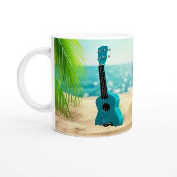 UKULELE MUSIC MUG - 11oz Ceramic Mug, Present for music enthusiast, birthday gift, band practice