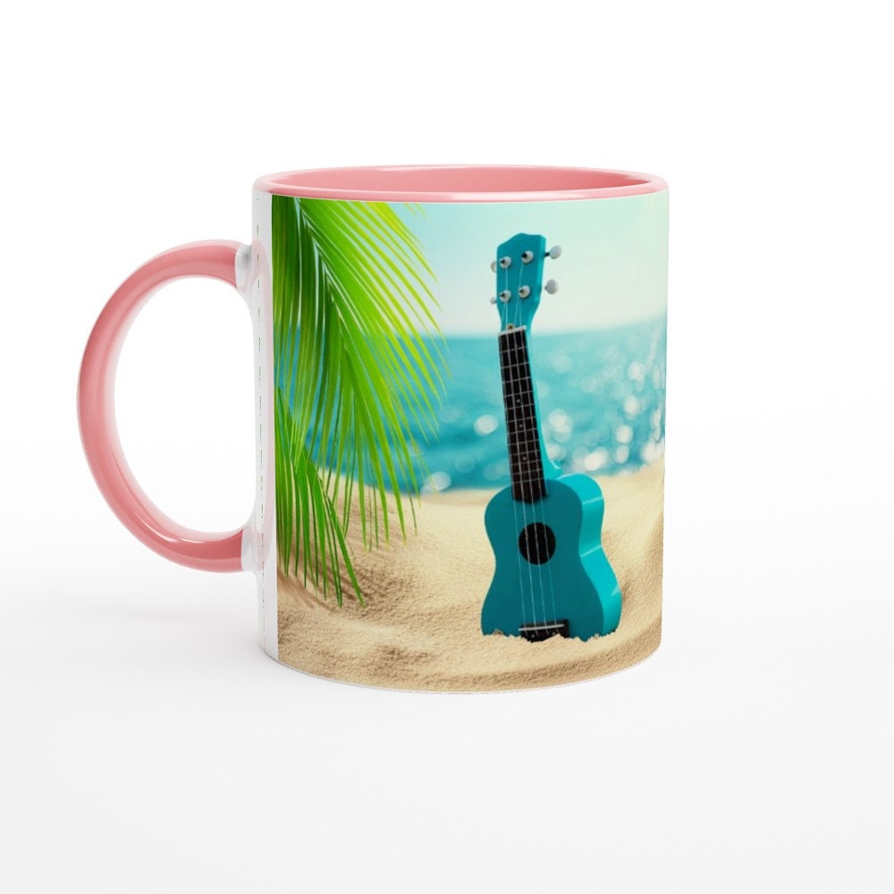 UKULELE MUSIC MUG - 11oz Ceramic Mug, Present for music enthusiast, birthday gift, band practice