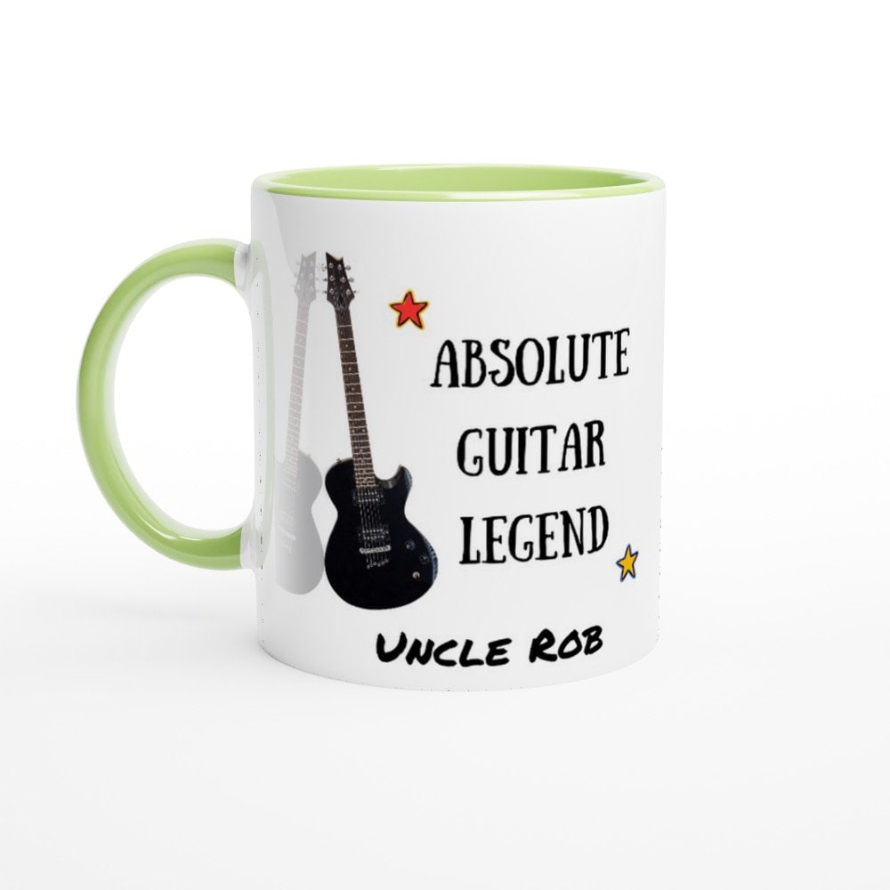 ABSOLUTE GUITAR LEGEND Mug - 11oz Ceramic Mug, Present for music enthusiast, birthday gift, personalized