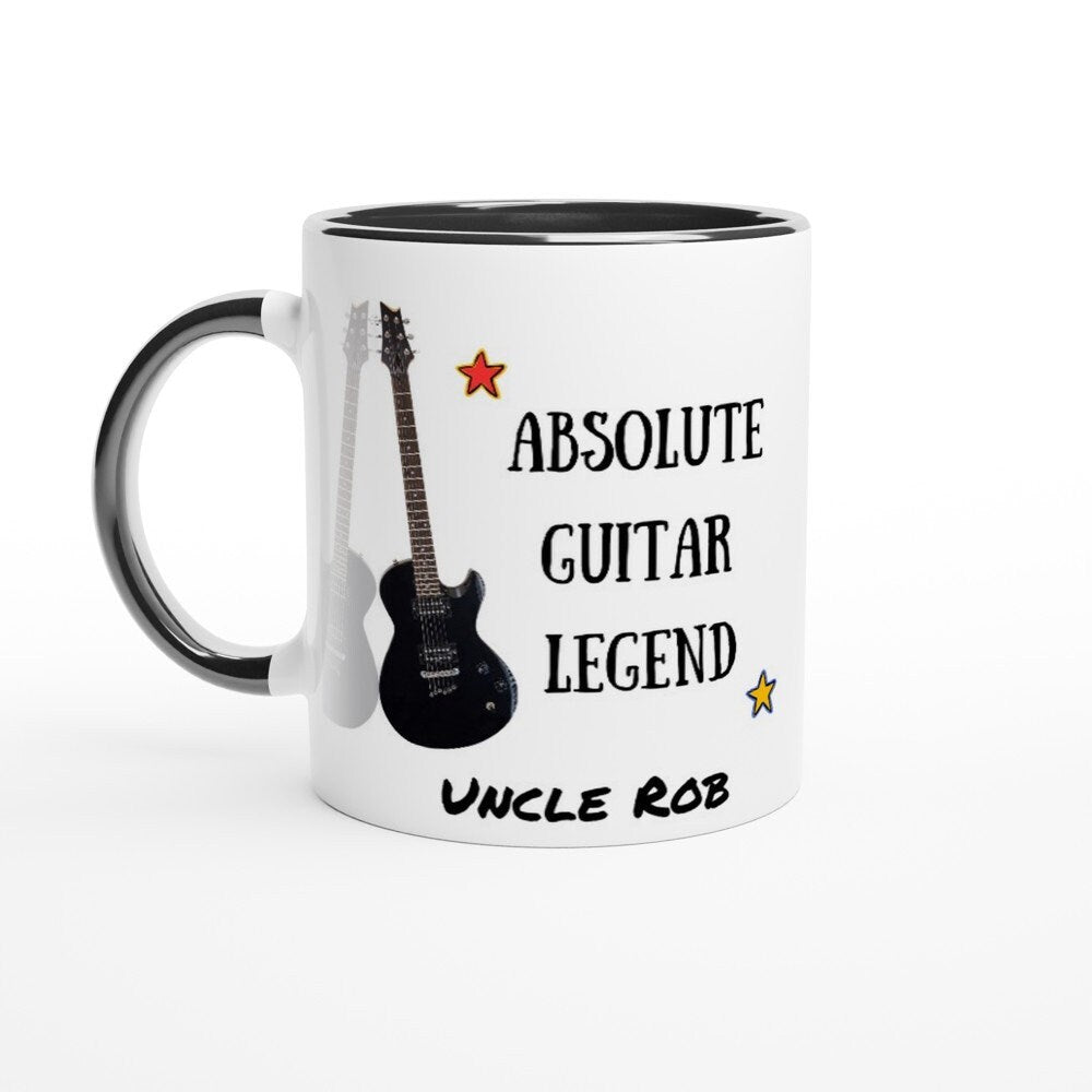 ABSOLUTE GUITAR LEGEND Mug - 11oz Ceramic Mug, Present for music enthusiast, birthday gift, personalized