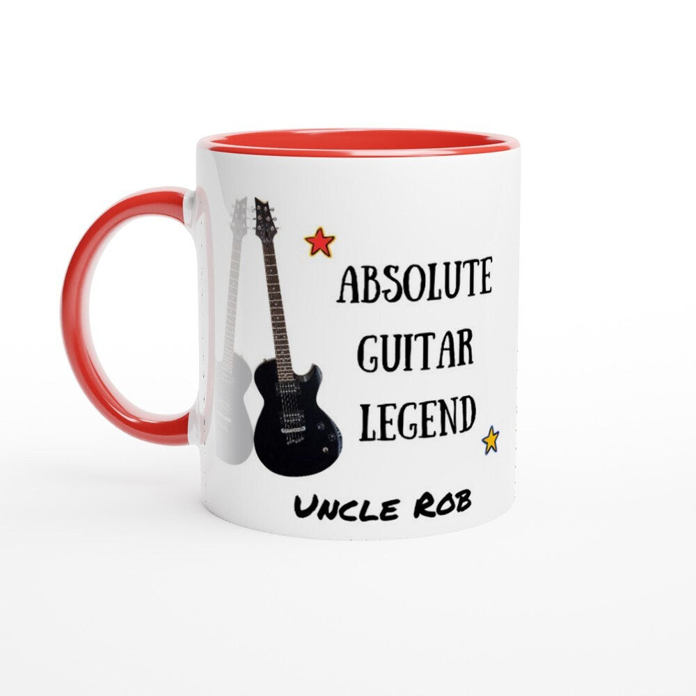 ABSOLUTE GUITAR LEGEND Mug - 11oz Ceramic Mug, Present for music enthusiast, birthday gift, personalized