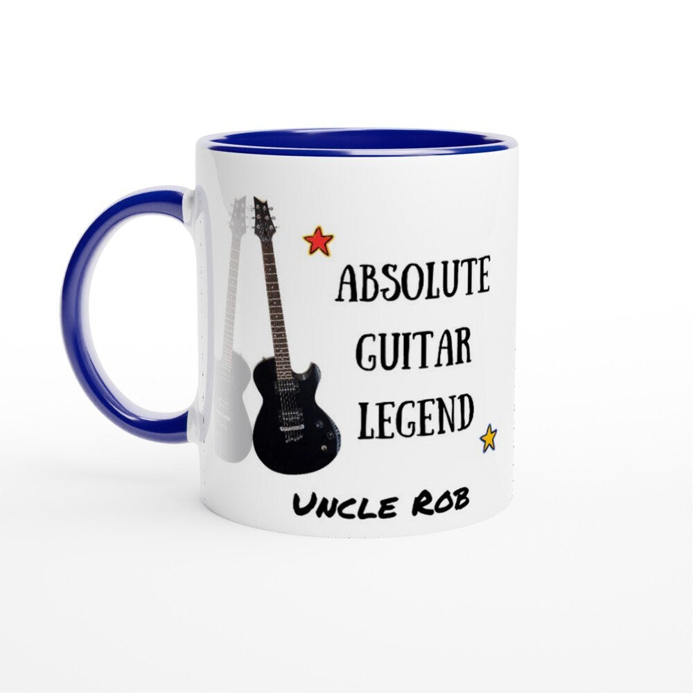 ABSOLUTE GUITAR LEGEND Mug - 11oz Ceramic Mug, Present for music enthusiast, birthday gift, personalized