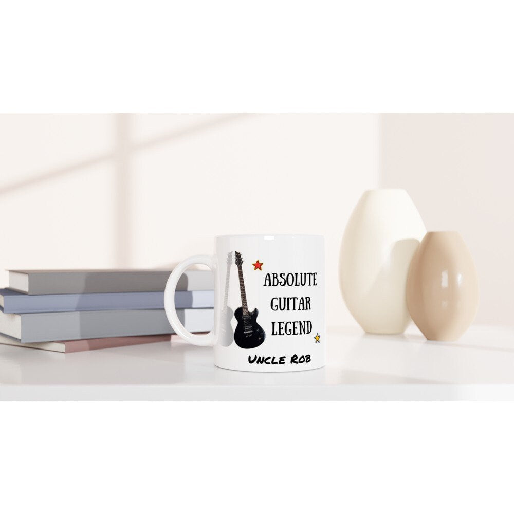 ABSOLUTE GUITAR LEGEND Mug - 11oz Ceramic Mug, Present for music enthusiast, birthday gift, personalized