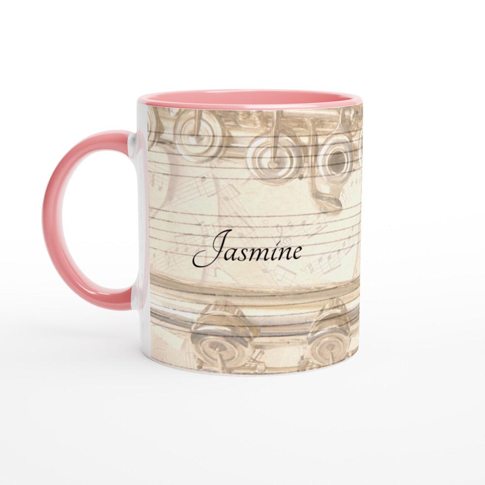 Personalized Flute Mug, Musical History, Flutist Gift, Flute Teacher Gift, Flute Player Gift, Classic Music Gift, Orchestra Mug, Music Mug