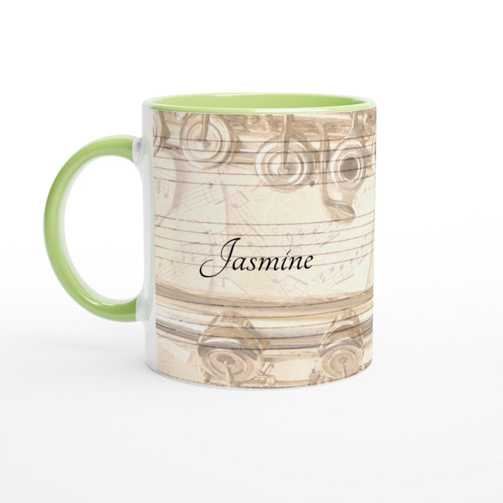 Personalized Flute Mug, Musical History, Flutist Gift, Flute Teacher Gift, Flute Player Gift, Classic Music Gift, Orchestra Mug, Music Mug