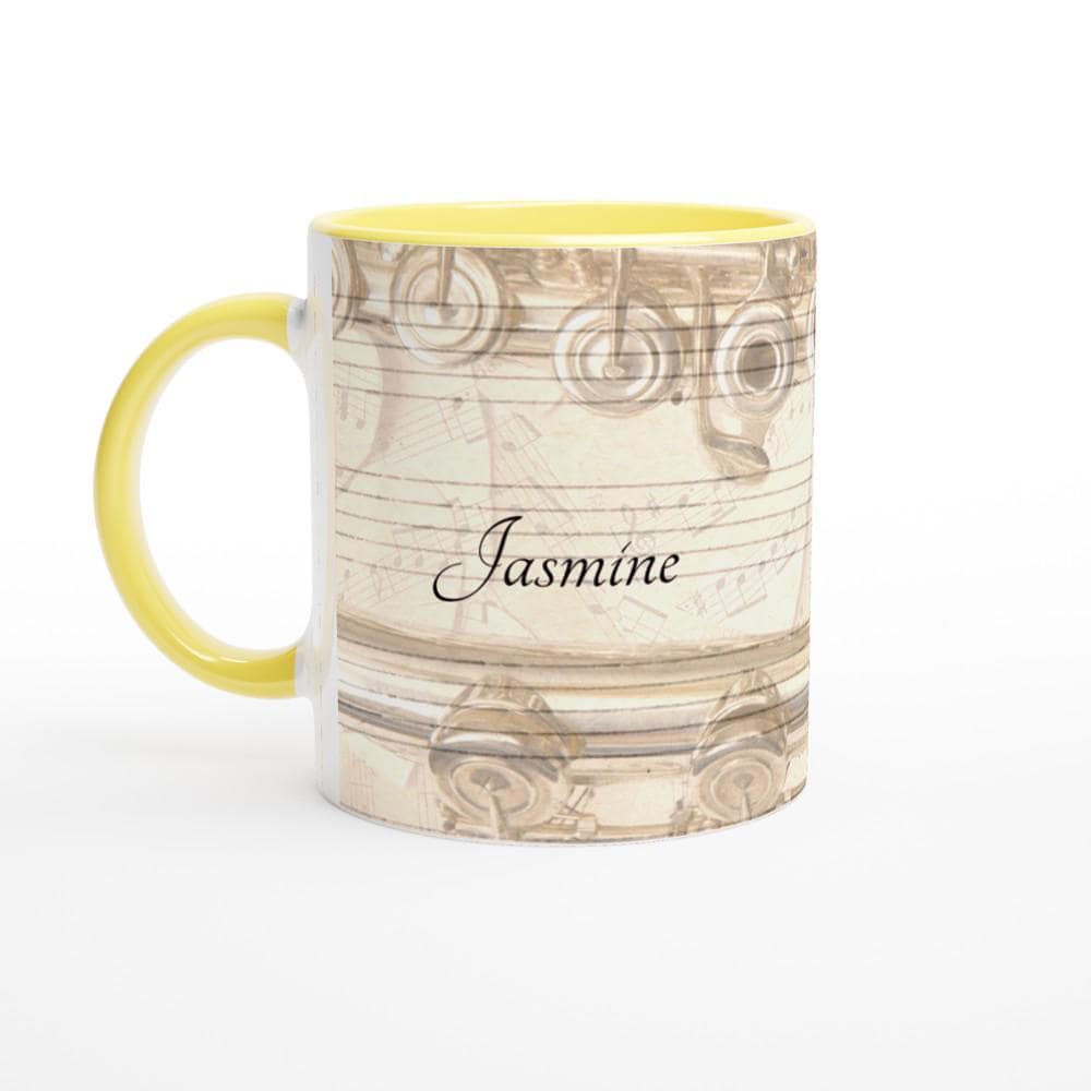 Personalized Flute Mug, Musical History, Flutist Gift, Flute Teacher Gift, Flute Player Gift, Classic Music Gift, Orchestra Mug, Music Mug