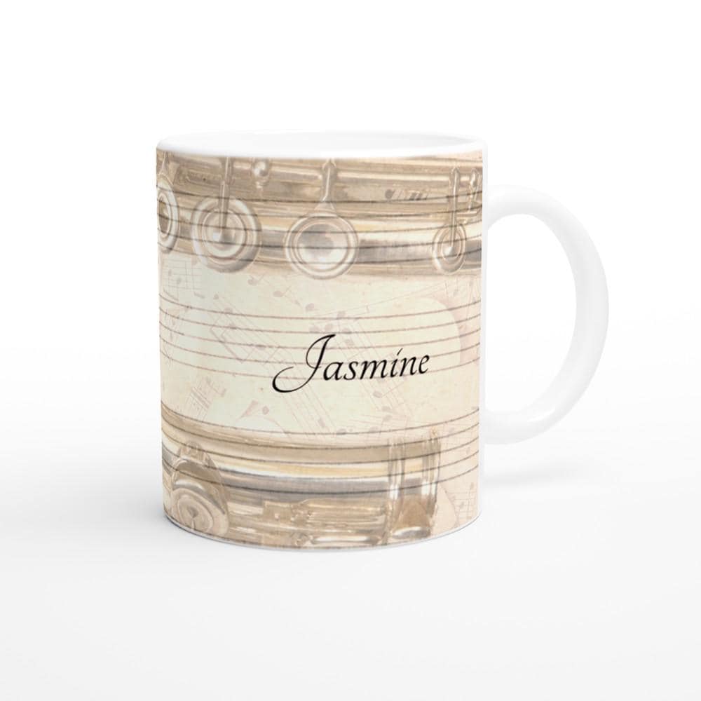 Personalized Flute Mug, Musical History, Flutist Gift, Flute Teacher Gift, Flute Player Gift, Classic Music Gift, Orchestra Mug, Music Mug