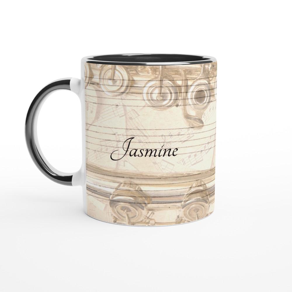 Personalized Flute Mug, Musical History, Flutist Gift, Flute Teacher Gift, Flute Player Gift, Classic Music Gift, Orchestra Mug, Music Mug