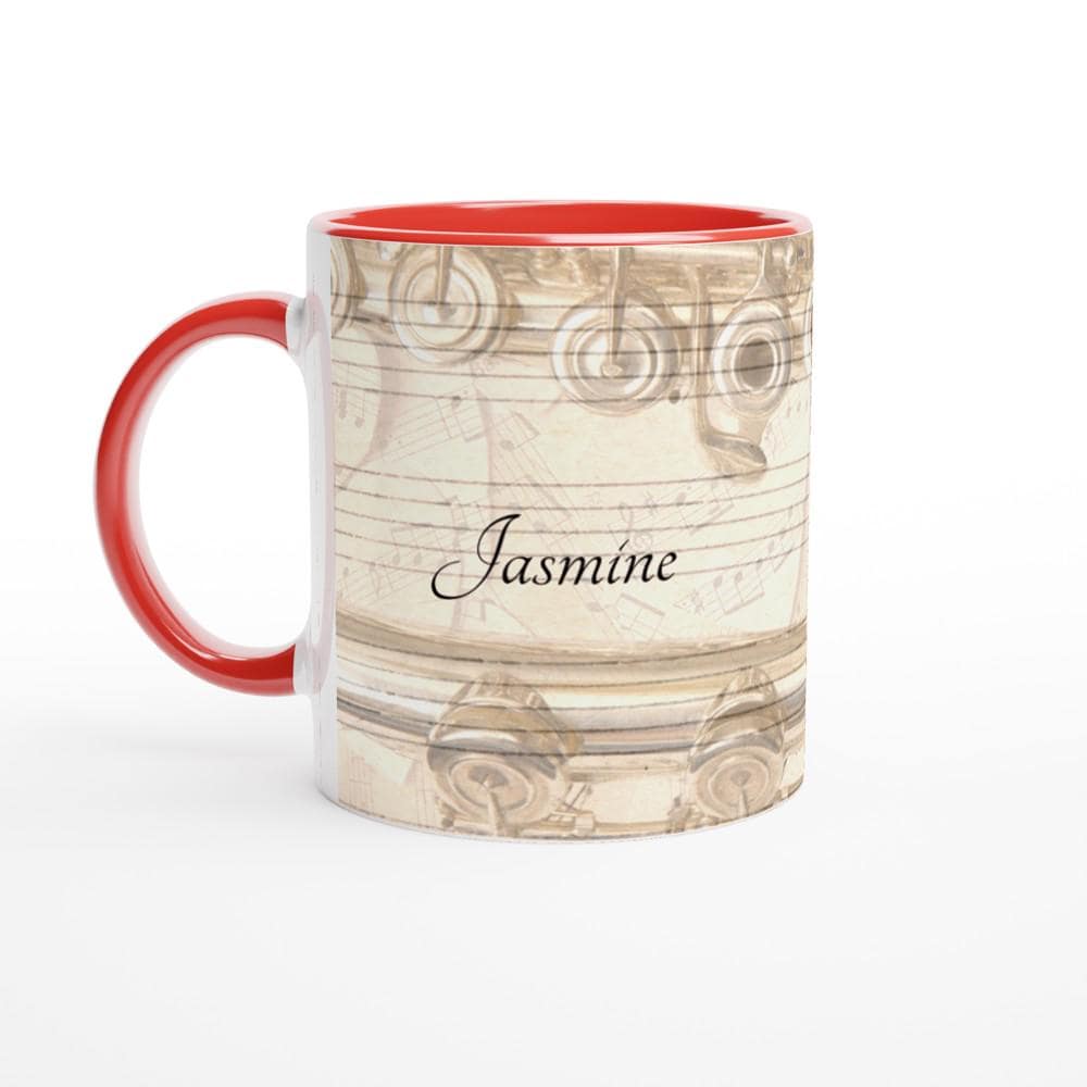 Personalized Flute Mug, Musical History, Flutist Gift, Flute Teacher Gift, Flute Player Gift, Classic Music Gift, Orchestra Mug, Music Mug