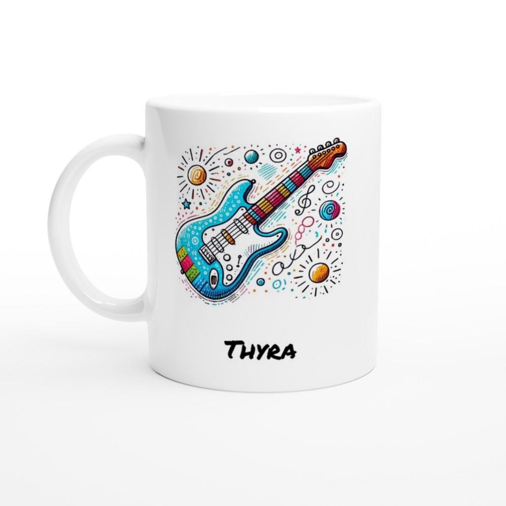 PERSONALIZED FENDER MUG - 11oz Ceramic Mug, Present for music enthusiast, birthday gift, band practice