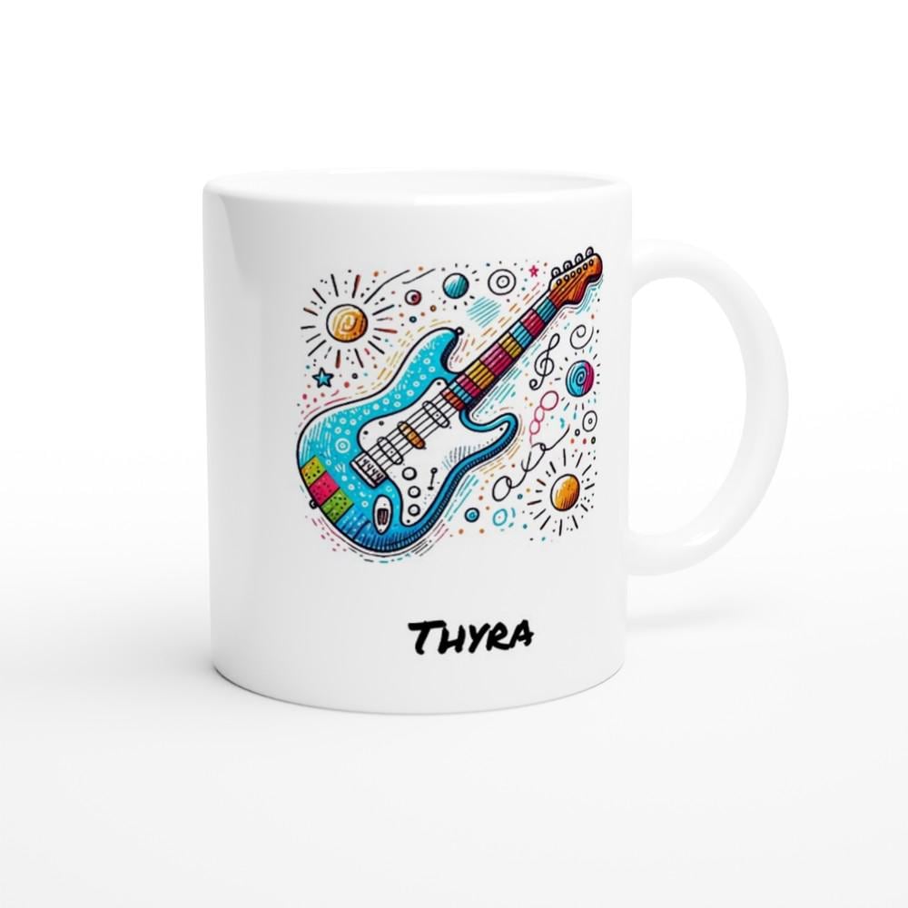 PERSONALIZED FENDER MUG - 11oz Ceramic Mug, Present for music enthusiast, birthday gift, band practice