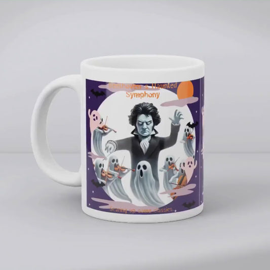 Beethoven’s Haunted Symphony Mug – Spooky Halloween Music Gift for Classical Music Lovers